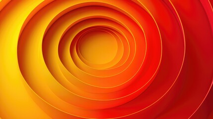 Abstract Circles Layers in Shades of Orange and Red for Wallpaper Background