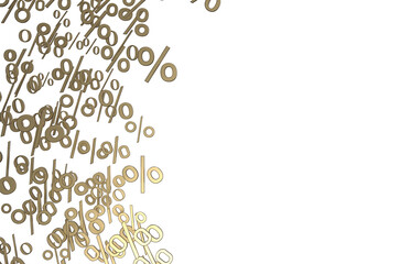 percent shopping digital in 3d. background