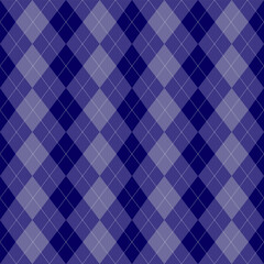 Argyle pattern of geometric rhombus. Harlequin design. Classic diamond shaped textile material for gift wrapping paper, socks, sweater, jumper, other modern textile or paper design.