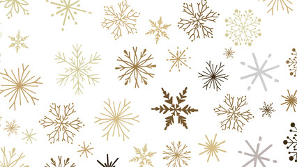 With Realistic Snowflakes Overlay On Light Silver Backdrop. Xmas Holidays