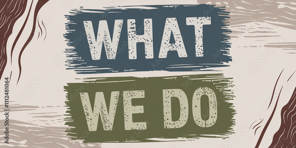 Poster rustic-themed graphic featuring the phrase 