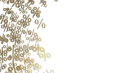 percent shopping digital in 3d. background