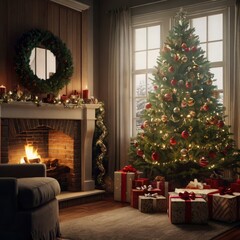 Christmas tree in the city