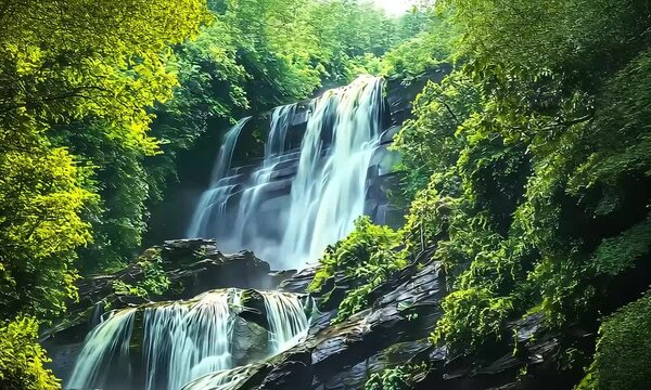 Upper Catawba Falls Cascade