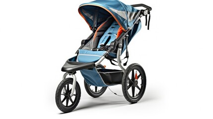 parents baby stroller blue