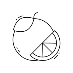 Tangerine vector icon