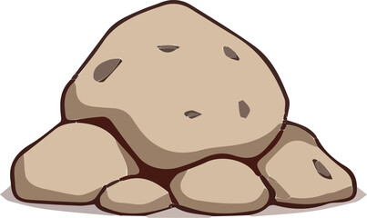 Rock and stones set. Different shape boulder collection. vector illustration.