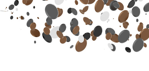  Multicolored confetti on white