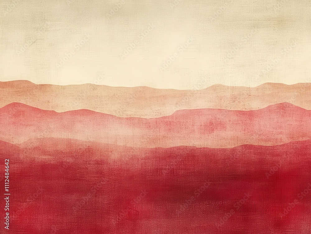 Poster vintage-inspired design featuring a smoothly transitioning red gradient, evoking nostalgia and warmt