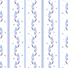 Delicate Mimosa Illustration: Abstract Nature-Inspired Pattern with Foliage and Decorative Touch