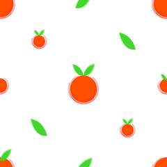 Cute fabric pattern for children, orange red, bright, vector, background, pattern