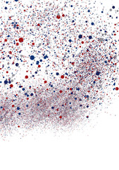 Red Blue Gray Confetti Burst Background Stock Photo