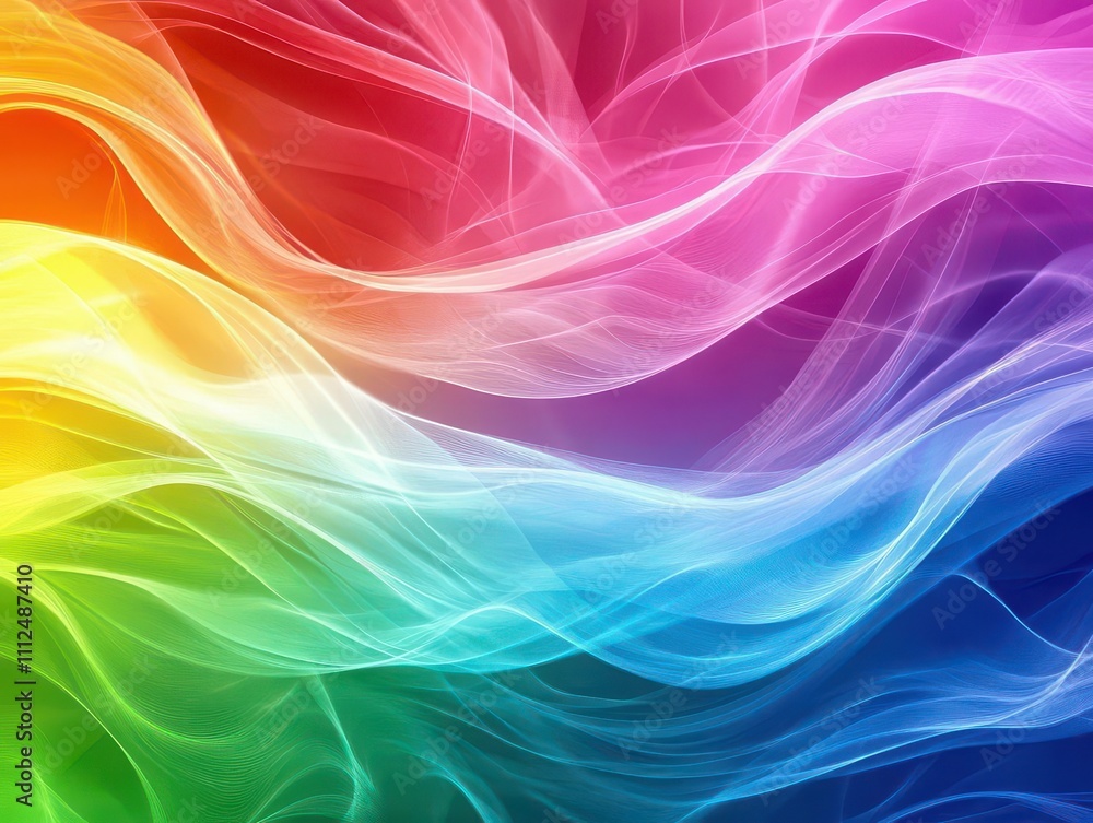 Aufkleber vivid rainbow gradient overlay with smooth transitions, creating a spectrum of colors that evoke joy