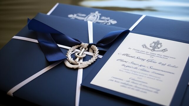 inserts navy blue invitation