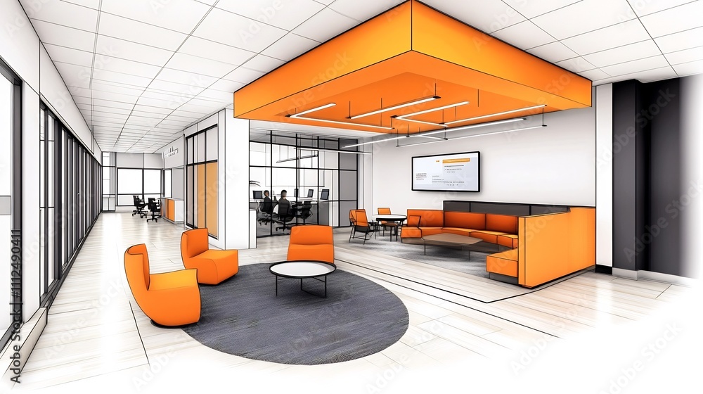 Poster Dynamic Workspace with Customizable Furniture and Efficient Tech-enabled Layouts for Collaborative