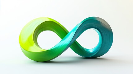 Abstract Infinite Loop In Green And Blue Colors