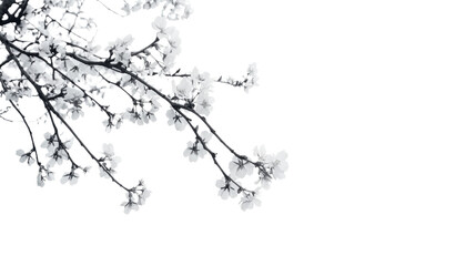 Obraz premium Rosa branch in bloom transparent background