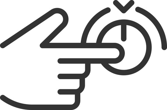 recommend clip art: Light dimmer icon line trendy design. Electricity lamp saving energy sign. Black and white flat style.