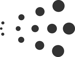 Spray icon of aerosol or airbrush for water gas nozzle steam, perfume deodorant, graffiti paint. Sign shower drops, disinfection, cleaning.