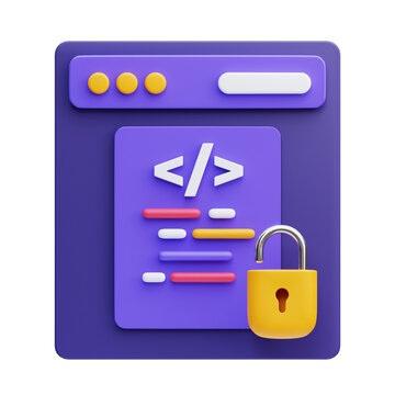 PNG 3D open source icon isolated on a white background