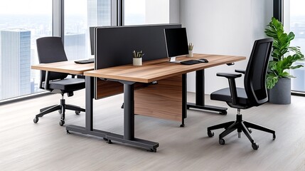 Fototapeta premium Adaptable Corporate Meeting Space with Collaborative Tools and Efficient Design