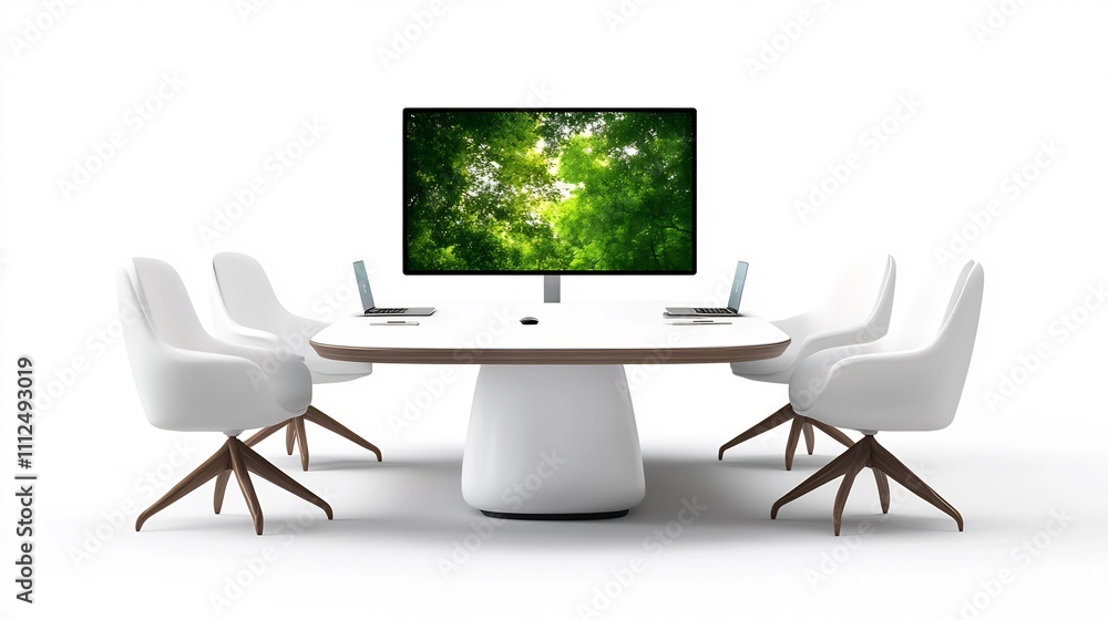 Aufkleber functional modular boardroom with digital display for efficient discussions