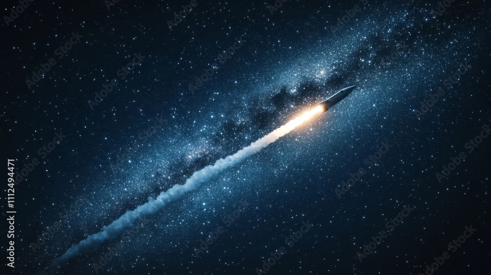 Canvas Prints launching a rocket at a space base, using a sky background.