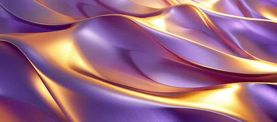 Obraz premium glowing wave of gold and purple color background 47