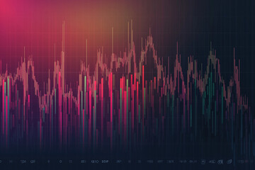 Visual representation of fluctuating price lines in vibrant colors, showcasing market trends and data analysis. holographic effect adds depth and intrigue to financial data