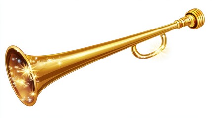 Obraz premium Golden Horn for New Year Celebrations
