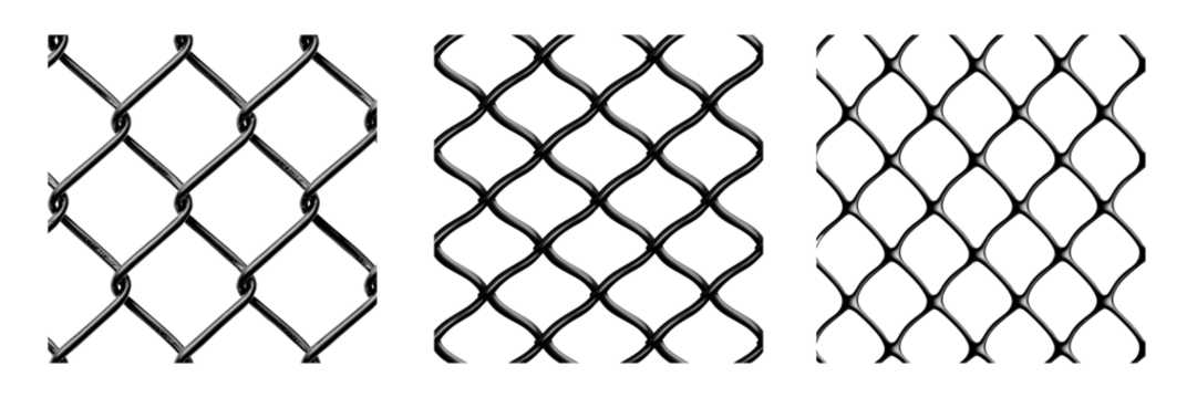 Elegant black metal mesh patterns for design use