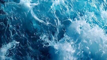 Fototapeta premium Ocean Water Texture White Foam Waves