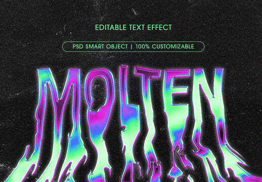 Multicolored Liquid Chrome Text Effect