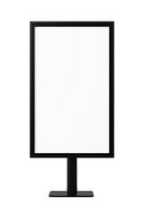 Blank urban billboard mockup isolated, empty outdoor advertising display template, large vertical street signage promotional panel