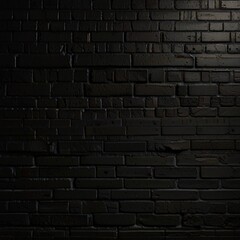 black brick wall, dark background for design