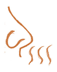 Smell Wine Sommelier Related Icon Crayon Chalk Drawing Vector