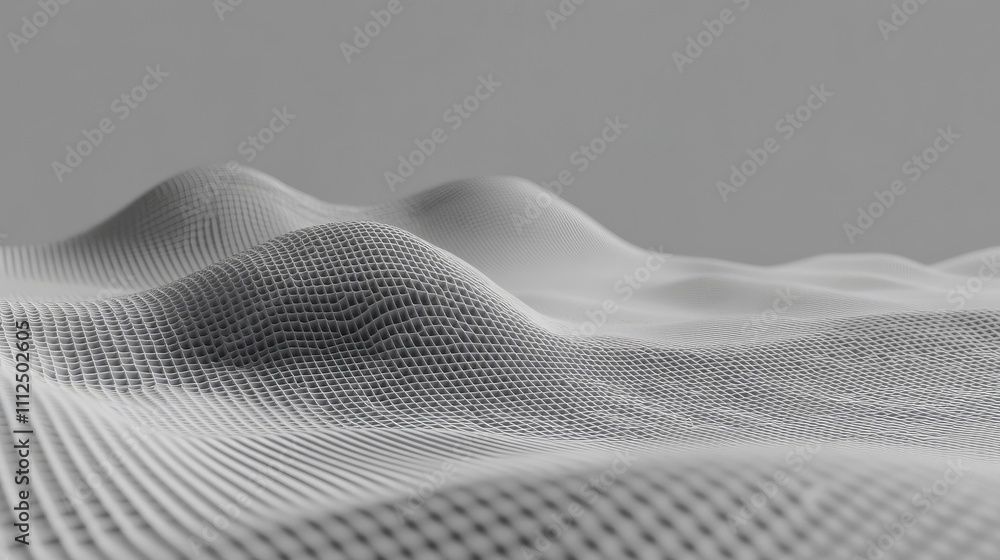 Poster calm, flowing lines in neutral tones, overlapping to create a sense of movement and tranquility in t