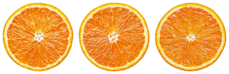 Freshly sliced oranges showcasing vibrant textures