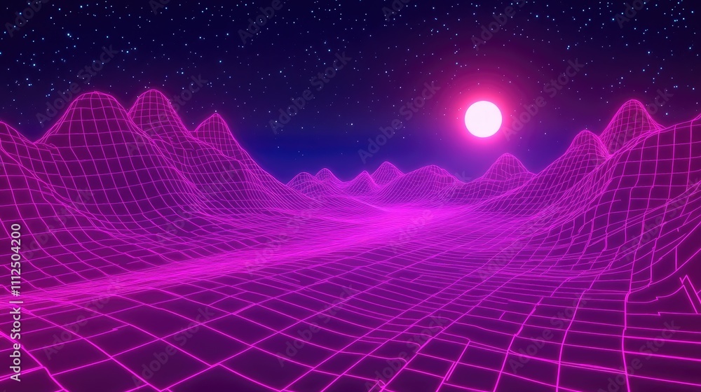 Poster intertwining streams of neon light forming an abstract, futuristic design that blends 2d lines with 