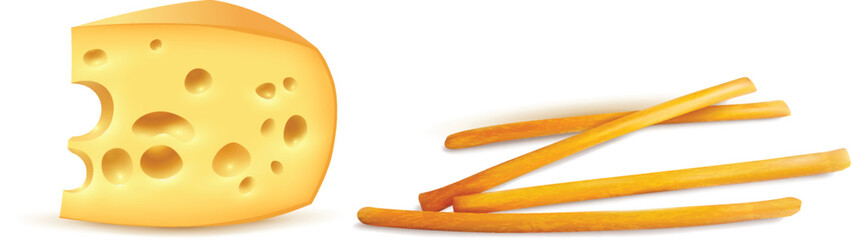 cheese on a white