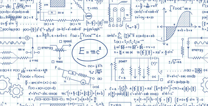 Seamless Mathematical and Scientific Formulas on Graph Book.