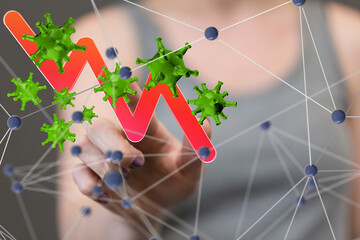 virus Futuristic wave, Futuristic data stream