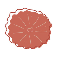 Sea coral color. Doodle clip art for your projects.