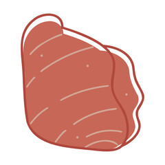 Doodle clip art seashell in black and white colors