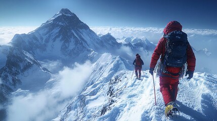 Awe-Inspiring View from Everest Peak