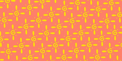 Sunlight seamless pattern. Summer sunshine pattern design for background, wallpaper, web, print