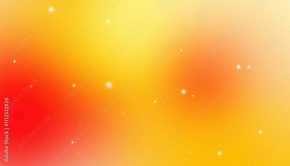 Poster bright abstract background with vibrant red and yellow splashes featuring soft bokeh effects