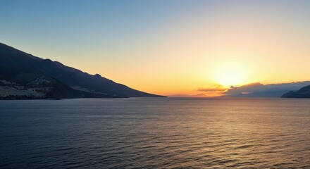 Fototapeta premium Sunset over the Mediterranean Sea