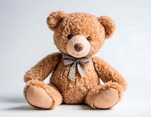 Obraz premium Brown teddy bear with bow tie