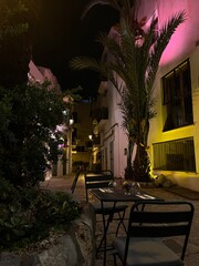 restaurant at night
